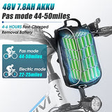 Vivi M026TGB Electric Bike 26" Electric Bike for Adults, Folding Electric Mountain Bike with 500W MotorShock Absorber