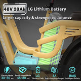 Fucare Libra 750W Electric Bike for Adults 32MPH 48V 20Ah LG Lithium Battery EBike with Full Suspension