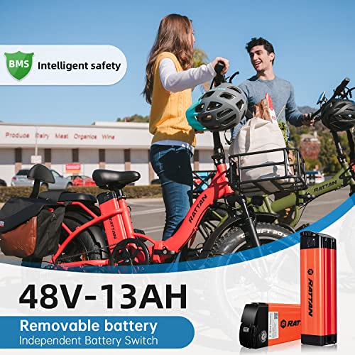 Rattan 750W LM/LF Pro Electric Bike for Adults 20" x 4.0 Fat Tire Electric Bicycles