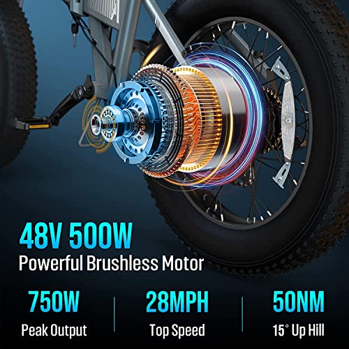 AVANTREK Cybertrack 200 Electric Bike Foldable 20"x4" Fat Tire Electric Bicycle