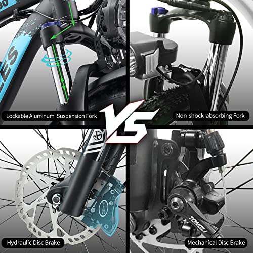 KETELES K800 1000W Electric Bike for Man, 17.5AH Battery with Powerful Motor Electric Beach Snow Bicycle