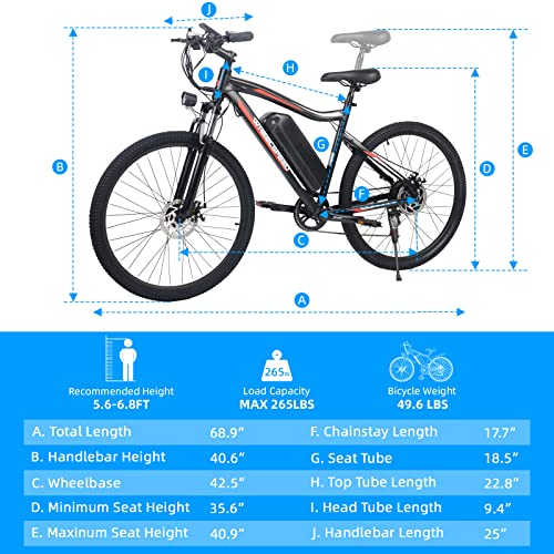 Wheelspeed Electric Bike 27.5", 500W Motor Adults Electric Bicycle