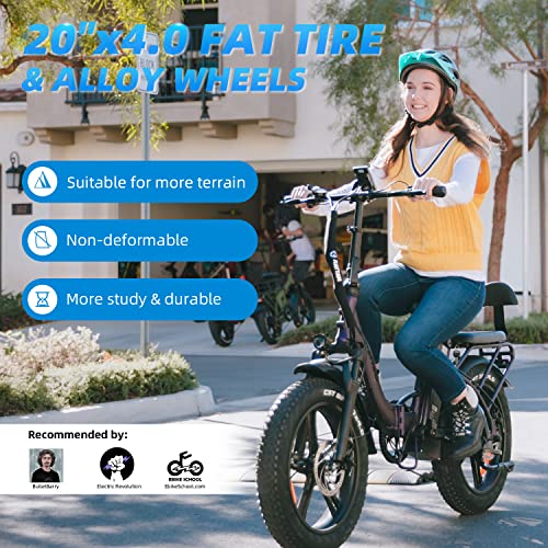 Rattan 750W LM/LF Pro Electric Bike for Adults 20" x 4.0 Fat Tire Electric Bicycles