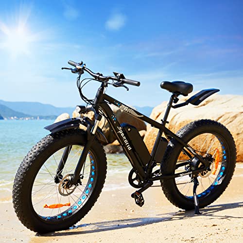 Speedrid Electric Bike 48V 500W Fat Tire Electric Bike Snow Bike 26" 4.0, 48V 10.4Ah