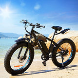 Speedrid Electric Bike 48V 500W Fat Tire Electric Bike Snow Bike 26" 4.0, 48V 10.4Ah