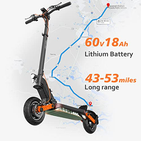 JOYOR S10-S Electric Scooter for Adults Dual 1000W Motor Fast Scooter 37 Mph & 53 Miles Long Range