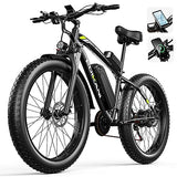 EXRBYKO Fat Tire Electric Bike for Adults 26" x 4", 750W 34MPH Electric Bicycle