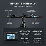 Viribus Electric Bike for Adults, 25mph 40+ Mile Range Fat Tire E Bike with Shimano 21 Speed