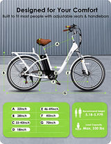 Oraimo Electric Bike for Adults 3A Fast Charge, 36V 10.4Ah UL-Certified Li-ion Battery
