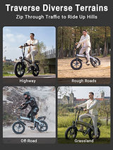 Folding Electric Bike for Adults, 750W BAFANG Motor,30MPH 60Miles Range