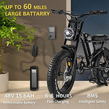 Aizepa Electric Bike for Adults,1000W Electric Motorcycle Dirt Bike,20" x4.0 Fat Tire