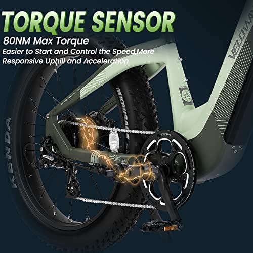 VELOWAVE Electric Bike for Adults 750W Bafang Motor,48V 20AH LG Cells Battery