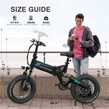 Electric Bike,20"x4" Electric Bike for Adults Fat Tire 500W 20MPH Ebike
