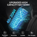 Ridstar Electric Motorcycles for Adults, 1000W 20AH 30MPH Electric Bike 20'' Fat Tire