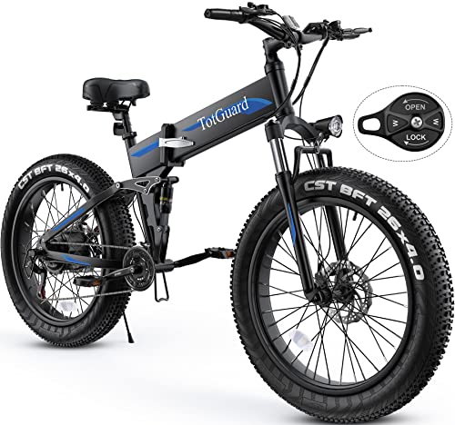 TotGuard Electric Bike, 26"x4" Electric Bike for Adults Fat Tire 500W 21.6MPH Ebike