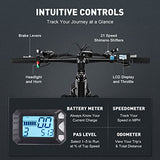 Viribus Electric Bike for Adults, 25mph 40+ Mile Range Fat Tire E Bike with Shimano 21 Speed