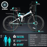 Vivi Electric Bike for Adults 26" Ebike, 500W Folding Electric Bike, 20MPH