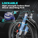 Speedrid Electric Bike 48V 500W Fat Tire Electric Bike Snow Bike 26" 4.0, 48V 10.4Ah