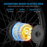 Wheelspeed Electric Bike 27.5", 500W Motor Adults Electric Bicycle