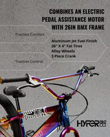 Hyper E-Ride BMX Fat Tire Electric Bike. 250w, 36v Battery