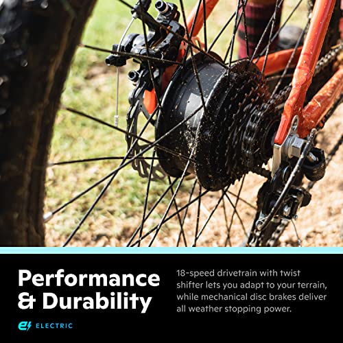 Schwinn Healy Ridge Youth Electric Mountain Bike, 18-Speed Drivetrain