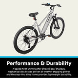 Schwinn Marshall Electric Hybrid Bike for Adults, Large/X-Large Step-Thru Aluminum Frame