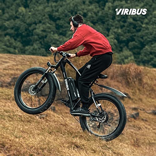 Viribus Electric Bike for Adults, 25mph 40+ Mile Range Fat Tire E Bike with Shimano 21 Speed