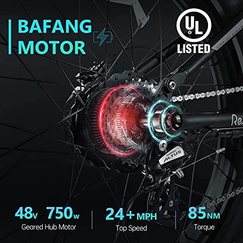 ReAspire Electric Bike 750W BAFANG Motor Ebike 24 MPH 40 Miles Range