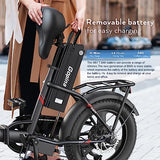 Gopina Electric Bike, 16" x 3.0 Fat Tire Electric Bike for Adults, 350W Folding Electric Bike