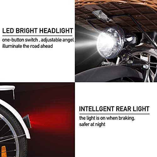 NAKTO Electric Bike Electric City Bike 350W Ebike 26'' Electric Bicycle