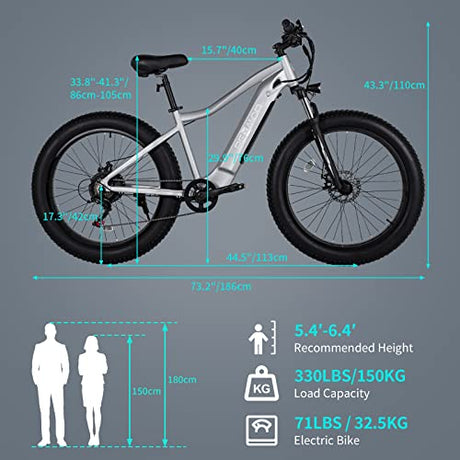 PEXMOR Electric Bike for Adults, 750W Ebike Electric Bicycle for Adults 48V 14AH Removable LG Battery