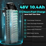 Speedrid Electric Bike 48V 500W Fat Tire Electric Bike Snow Bike 26" 4.0, 48V 10.4Ah