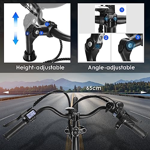 ANCHEER Electric Bike for Adults, EBike with 48V 500Wh Removable Battery