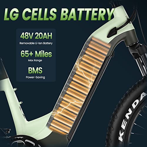 VELOWAVE Electric Bike for Adults 750W Bafang Motor,48V 20AH LG Cells Battery