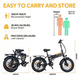 HITWAY Electric Bike for Adults 20" x4.0 Fat Tire Electric Bicycle with 750W Motor