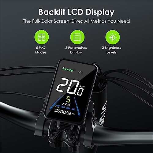 Oraimo 750W-1000W Electric Bike for Adults, 557Wh UL-Listed Hidden Battery Up to 45 Miles