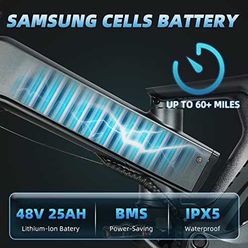 EUY Electric Bike for Adults,Unibody Magnesium Alloy 1000W Motor