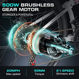 Vivi Electric Bike for Adults 26" Ebike, 500W Folding Electric Bike, 20MPH