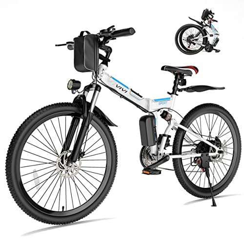 Vivi Folding Electric Bike, Electric Mountain Bike 500W Ebike 26''