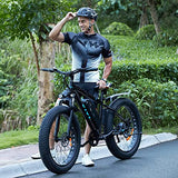 Vivi F26F Electric Bike, 500W 26" x 4.0 Fat Tire Electric Bike for Adults with 48V