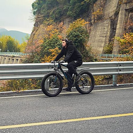 Viribus Electric Bike for Adults, 25mph 40+ Mile Range Fat Tire E Bike with Shimano 21 Speed