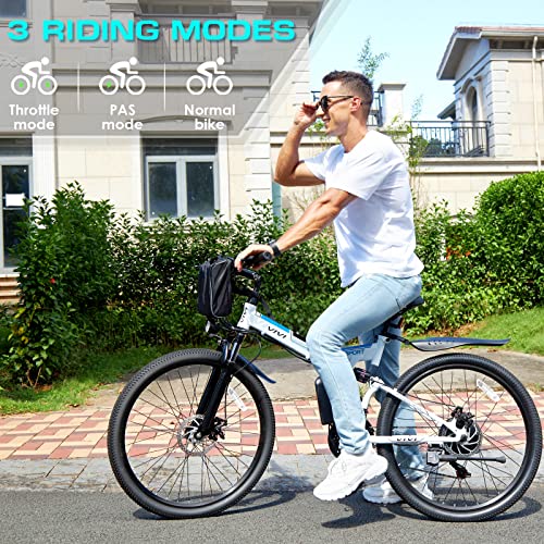 Vivi Electric Bike for Adults 26" Ebike, 500W Folding Electric Bike, 20MPH