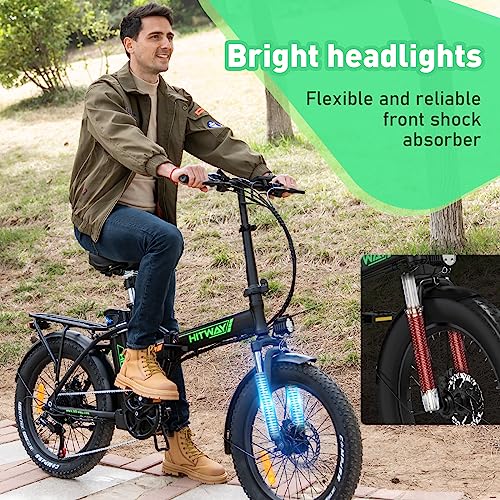 HITWAY Electric Bike for Adults, 20" x 4.0 Fat Tire with 750W Motor