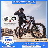 FREESKY Electric Bike 1000W BAFANG Motor Dual Battery 26”Fat Tire Electric Bike