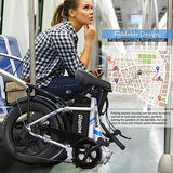 Gopina Electric Bike, 16" x 3.0 Fat Tire Electric Bike for Adults, 350W Folding Electric Bike