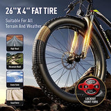 EXRBYKO Fat Tire Electric Bike for Adults 26" x 4", 750W 34MPH Electric Bicycle