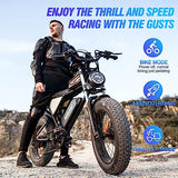 Ridstar Electric Motorcycles for Adults, 1000W 20AH 30MPH Electric Bike 20'' Fat Tire