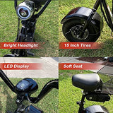 Fatboy 800w Rear Hub Motor Electric Scooter with Seat and 15" Pneumatic Tires