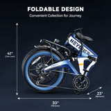 Heybike Tyson Folding Electric Bike for Adults 750W 28MPH 20'' Fat Tire Ebike