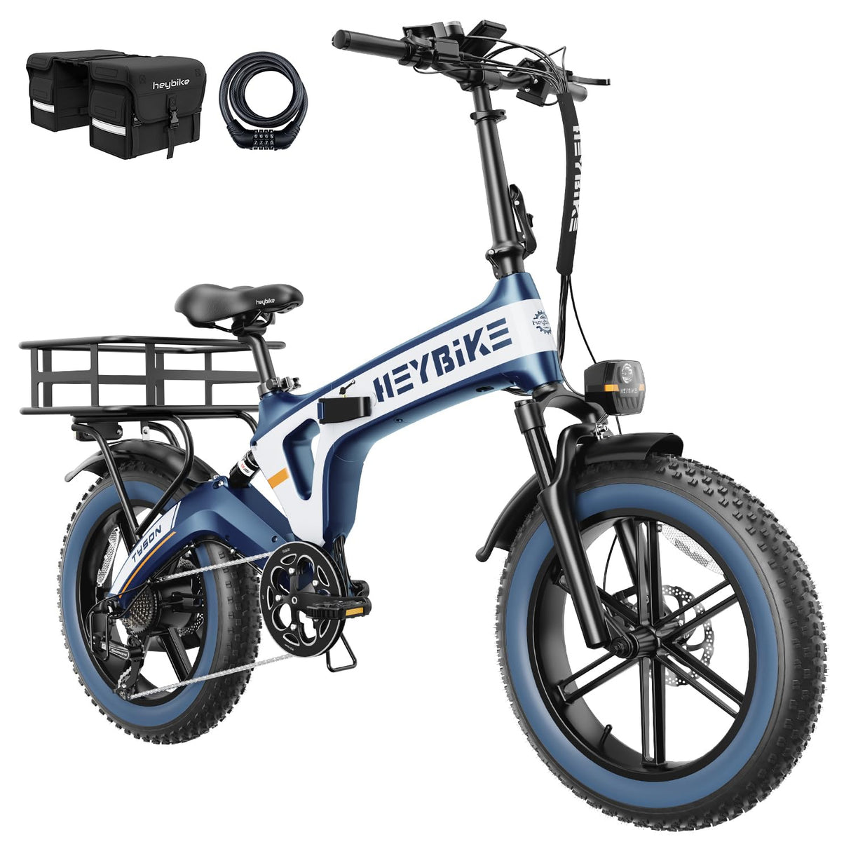 Heybike Tyson Folding Electric Bike for Adults 750W 28MPH 20'' Fat Tire Ebike